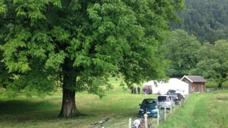 Ina tenda da festa sper in clavau. 