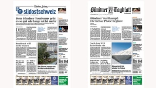 aspect sin las gasettas Südostschweiz e Bündner Tagblatt