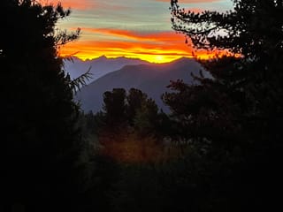 Aussicht über die Berge ins Südtirol