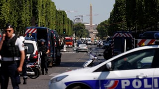 Purtret d'autos da polizia e l'auto dal delinquent. 