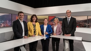 3 umens e 2 dunnas van a Berna: Jon Pult (PS), Anna Giacometti (PLD), Magdalena Martullo-Blocher (PPS), Sandra Locher Benguerel (PS), Martin Candinas (PCD) 3 umens e 2 dunnas van a Berna: Jon Pult (PS), Anna Giacometti (PLD), Magdalena Martullo-Blocher (PPS), Sandra Locher Benguerel (PS), Martin Candinas (PCD)