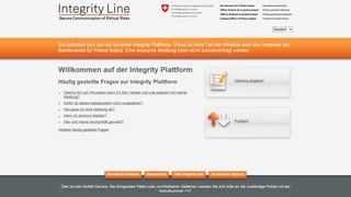 pagina d'internet per annunziar corrupziun.
