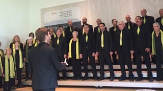 Oekumenischer Kirchenchor Untervaz durant producziun a Meiringen.