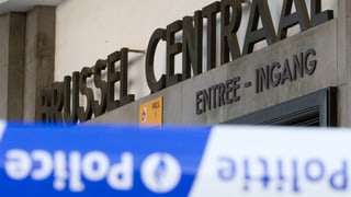 Purtret da l'inscripziun da la staziun principala da Brüssel. 