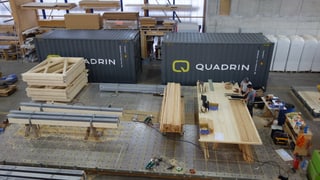 L'emprim modul dal Quadrin Event che vegn il mument construì, è da vesair a partir dals 3 da december tar l'arena da Biatlon a Lantsch. L'emprim modul dal Quadrin Event che vegn il mument construì, è da vesair a partir dals 3 da december tar l'arena da Biatlon a Lantsch.