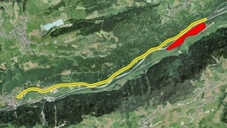 carta geografica dal conturn da Tavanasa