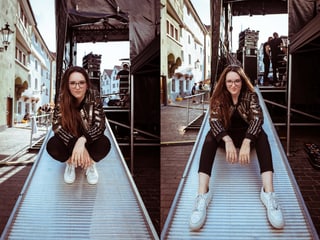Veronica Fusaro avant e suenter il concert. Veronica Fusaro avant e suenter il concert.