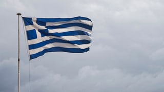 Bandiera greca en il vent.