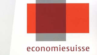 logo d'economiesuisse, rectanghel cotschen horizontal sin in rectanghel grisch vertical