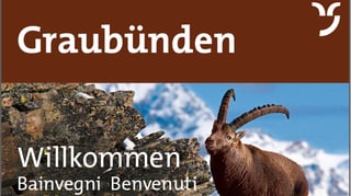 Tabla da bainvegni dal chantun Grischun cun capricorn