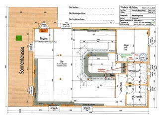 Il plan per la nova bar dad après ski. Il plan per la nova bar dad après ski.