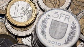 Purtret da muneida da francs ed euros. 