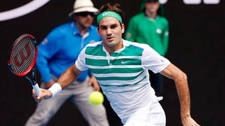 Roger Federer dat tennis