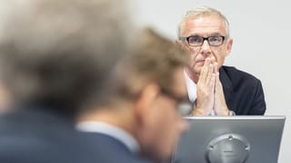 Rohner taidla durant la conferenza.