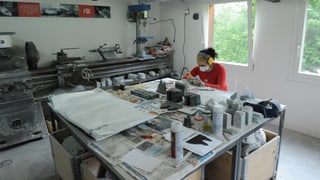 L'atelier da Regina Giger-Caminada.