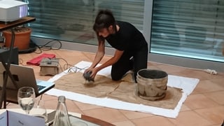 Flurina Casty durant ina da sias preschentaziuns. 