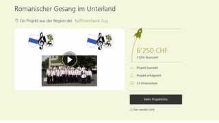 La pagina da la campagna dal Chor Rumantsch Zug La pagina da la campagna dal Chor Rumantsch Zug