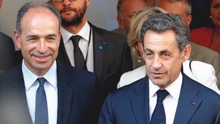 Jean-François Copé (san.) e Nicolas Sarkozy (dre.).