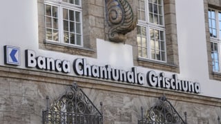 Purtret dal logo da la Banca Chantunala Grischuna. 