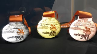 medaglias (argient, aur e bronz) dals Swiss Skills 2018