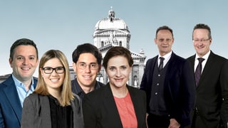 grafica dals 6 candidats. grafica dals 6 candidats.