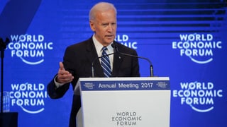 Anc-vizepresident Joe Biden durant ses ultim pled uffizial al WEF. 