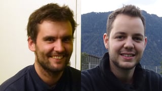 Ils dus giuvens Sursilvans Manuel Montalta e Livio Casutt.