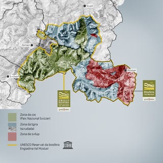 Las zonas novas necessarias per survegnir il label da l'UNESCO. Las zonas novas necessarias per survegnir il label da l'UNESCO.