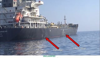 nav Kokuka Courageous cun rusnas da la vart che USA smina ch'i saja da minas nav Kokuka Courageous cun rusnas da la vart che USA smina ch'i saja da minas