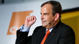 Gerhard Pfister: Il president da la PCD tar in pled durant il di da partida ad Appenzell.