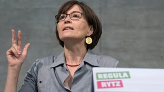 Regula Rytz:La presidenta dals Verds durant ses pled a chaschun da la radunanza da delegads.