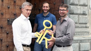 purtret da Urs Cadruvi, David Flepp e Conradin Klaiss purtret da Urs Cadruvi, David Flepp e Conradin Klaiss