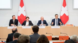 conferenza da medias en Chasa federala, tranter auter cun cusseglier federal Ueli Maurer