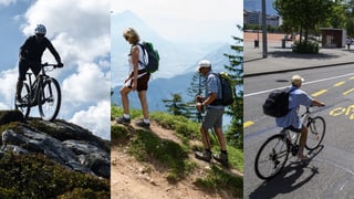 montascha cun viandantas e velocipedistas