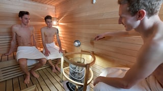 Els trais en la sauna.