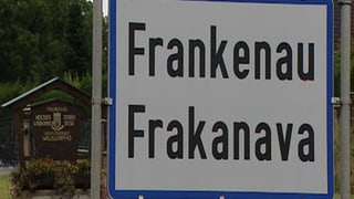 Tavla cun inscret Frankenau/Frakanava.
