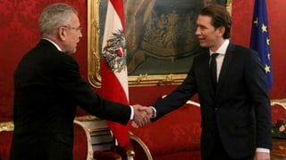 Alexander Van der Bellen e Sebastian Kurz.