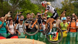 Jolanda Neff durant la cursa a Rio.