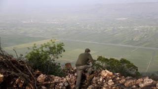 In rebel en posiziun cun survista da la planira da Ghab.