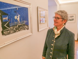 Justina Simeon - Cathomas avant in maletg dal cudesch Flurina.