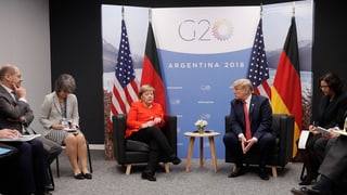 merkel e trump en discurs