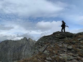 Paul Renn da Scuol sin il Rösstälispitz.