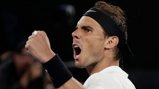Rafael Nadal en la posa da givels.