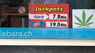 In placat da jackpot vid in kiosk.