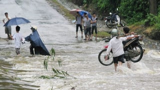 via inundada, persunas portan in töf