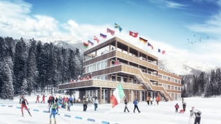 L'arena da biatlon a Lantsch è vegnida avera il 2013.