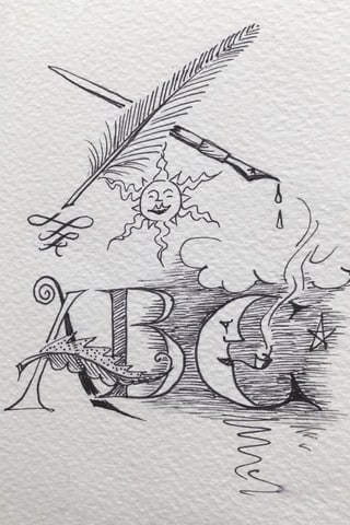 Exempel da calligrafia da Richard Bucher, il manader dals curs a Luven Exempel da calligrafia da Richard Bucher, il manader dals curs a Luven