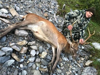Purtret da Castellani che preschenta il tschierv.