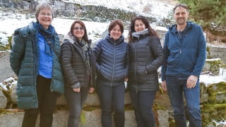 La nova squadra dal servetsch palliativ, da san.: Verena Gerber, Koyna Dzhevelekova, Ines Farrèr, Bea Meloni, Stefano Goti.