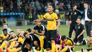 Giugaders dals Young Boys che sa legran.